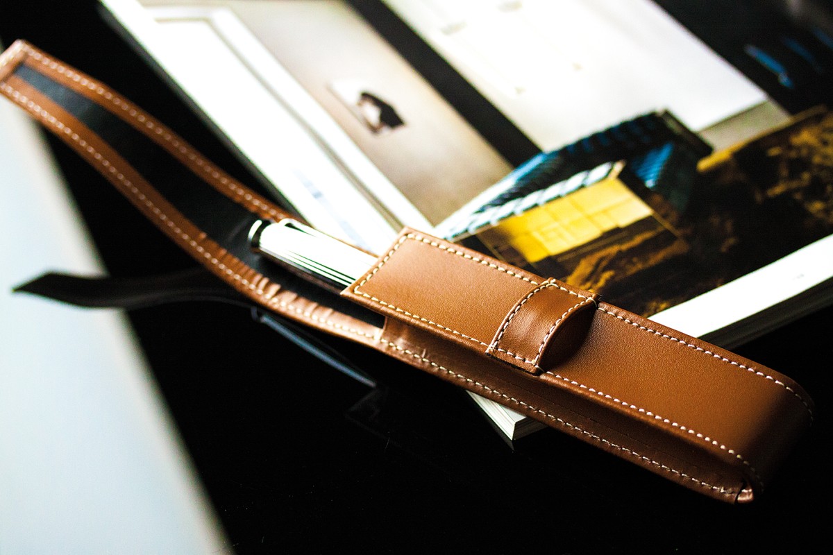Schreibgeräteetui UNO CAMBRIDGE Top Grain Leder hellbraun
